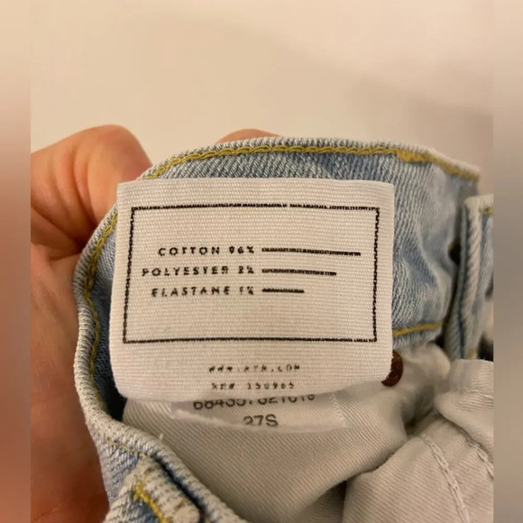 AYR The Sugar Straight Leg Jeans Light Blue Size 27 Short - Picture 8 of 11